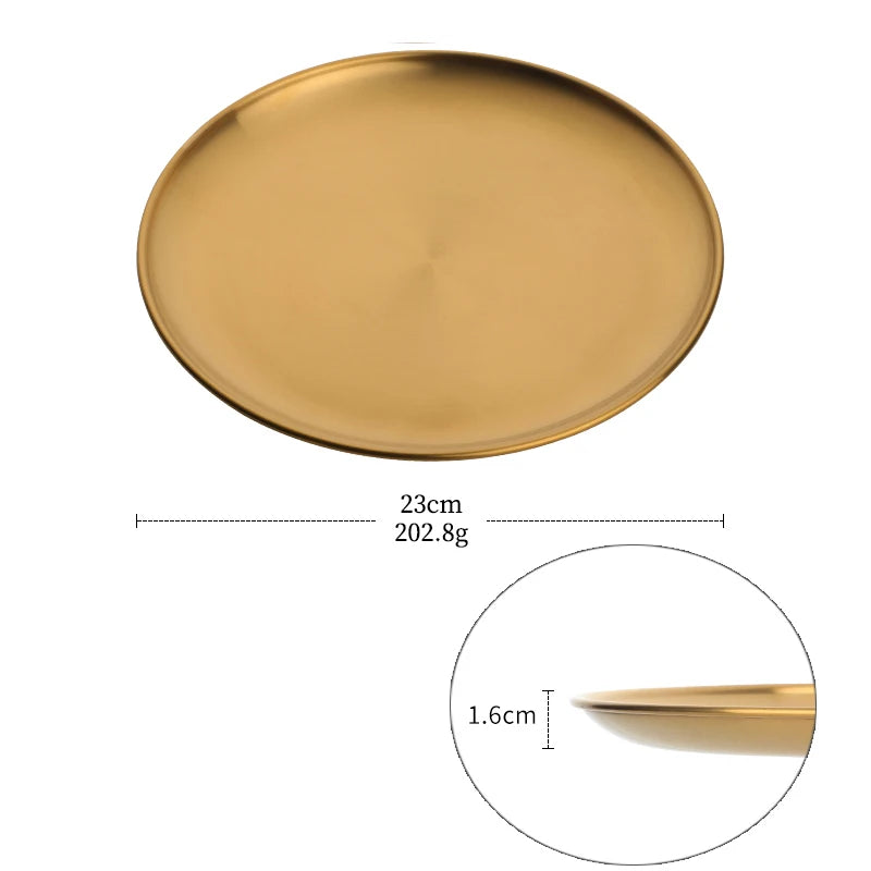 Stainless Steel Dinner Plates