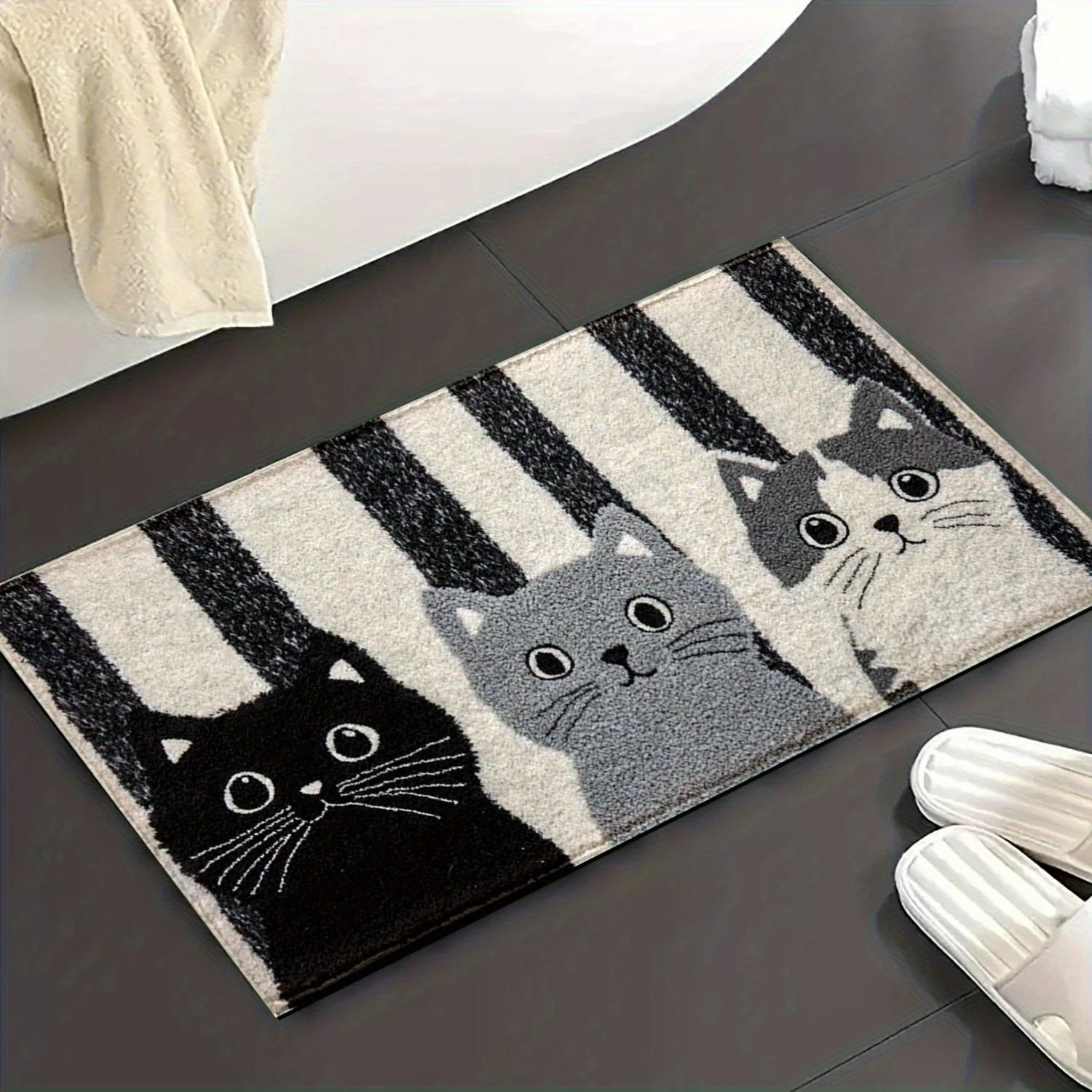Striped Cat Carpet Doormat