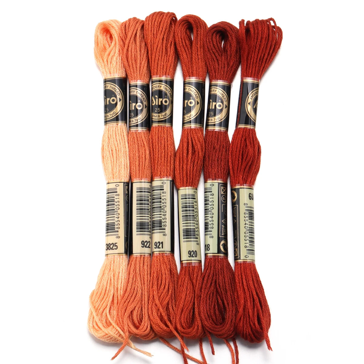 6pcs/lot Colorful Polyester Embroidery Thread