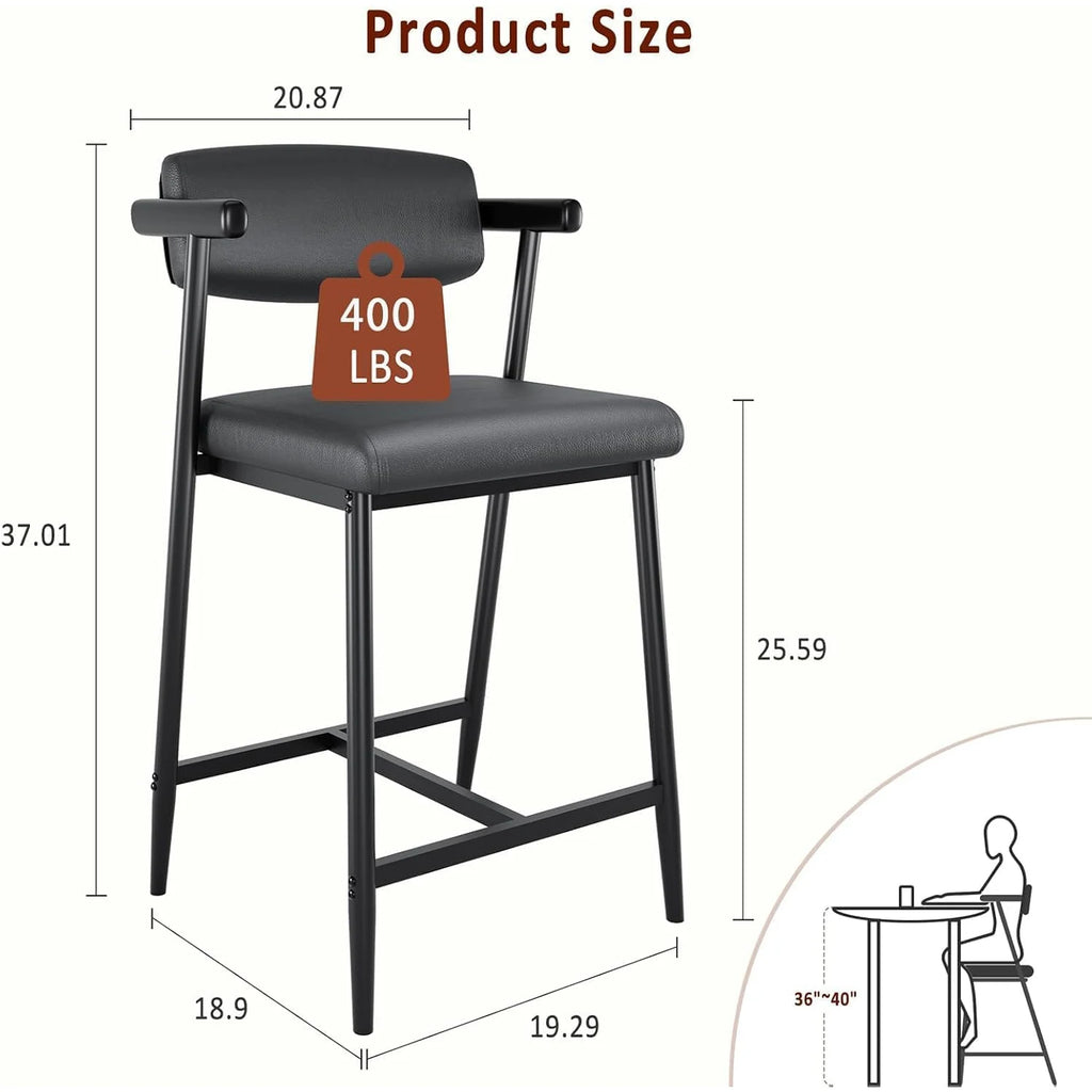 2PCS Modern Bar Stools Set