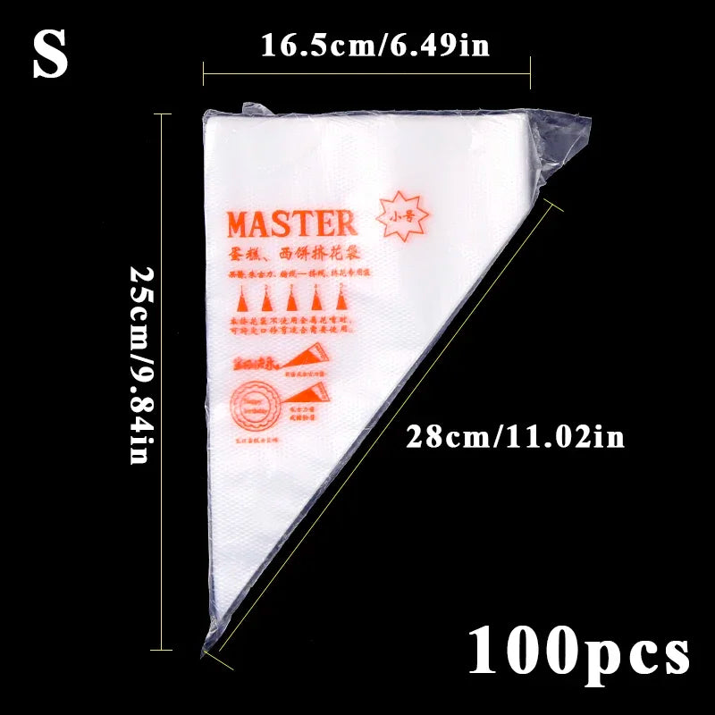 100pcs Disposable Pastry Bag