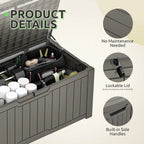 120-Gallon Deck Box, Lockable Lid