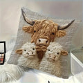 Donkey-Patterned Burlap Pillowcase