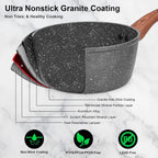 Granite Pots/ Pans/  Nonstick, /11 Pc.Set