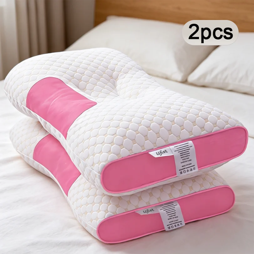 2 Braided Neck Pillows/ Detachable Pillowcase