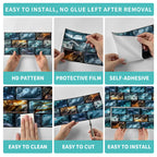 Vintage Faux Wall Tile Self-Adhesive Decal