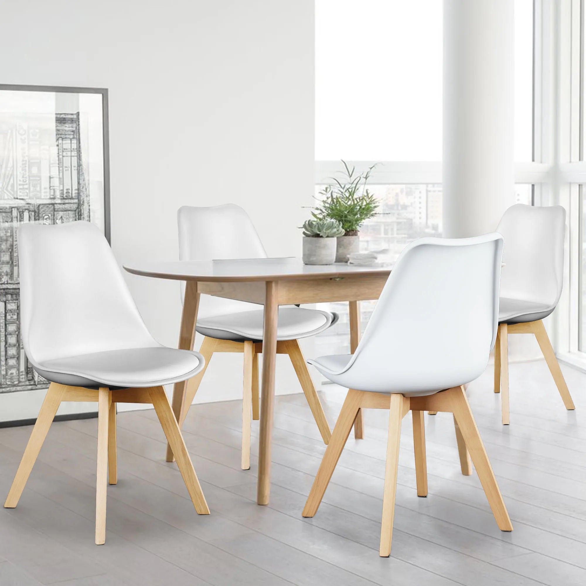 4 Leather Dining Chairs