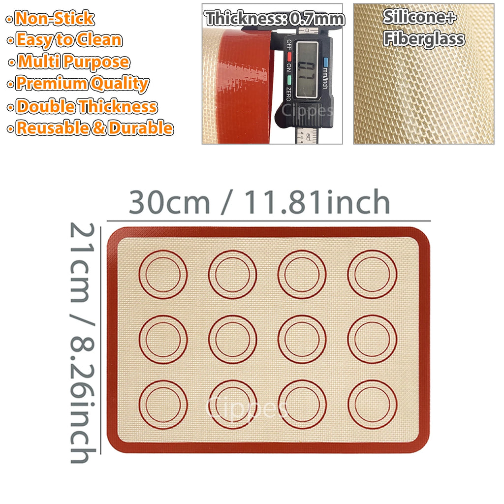 1/2PCS Silicone Baking Mats for Oven