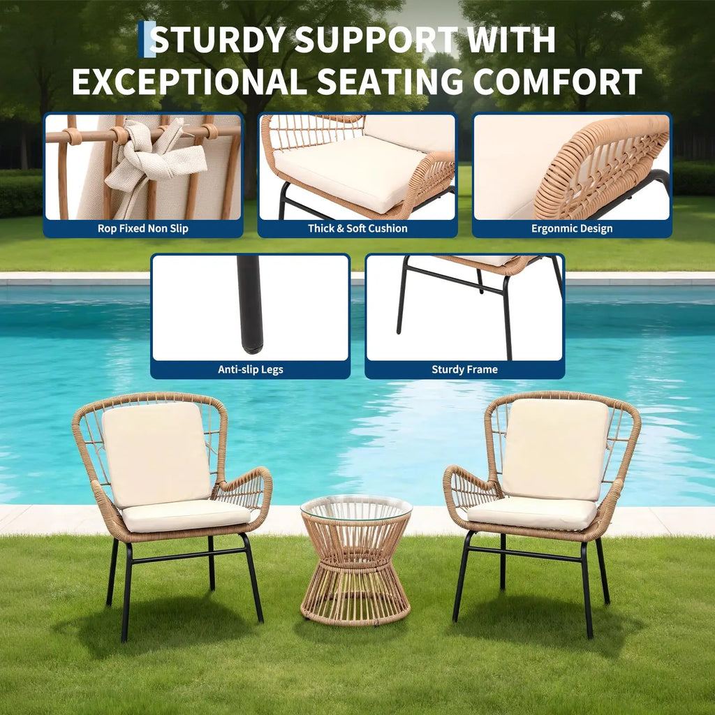 3PCS Patio Furniture Set