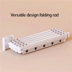 Foldable Shower Curtain Rod Set