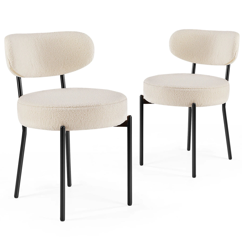 Round Dining Chairs Set / 2 Chairs