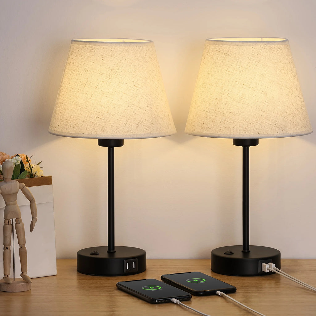 Table Lamps(2)/ Charging Ports