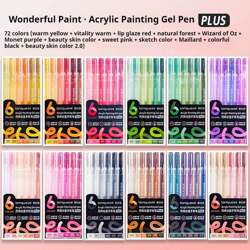6/24/36/54/72/90 Colors Acrylic Painting Pens