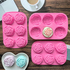 6 Holes Rose Silicone Mold