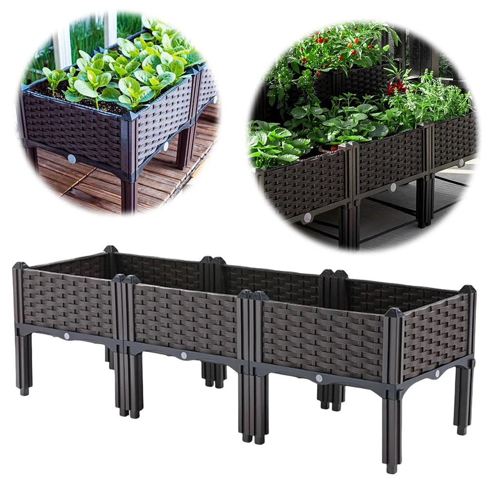 Plastic Raised Garden Bed With  Drainage Holes