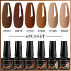 6pc Nail Gel Polish Set