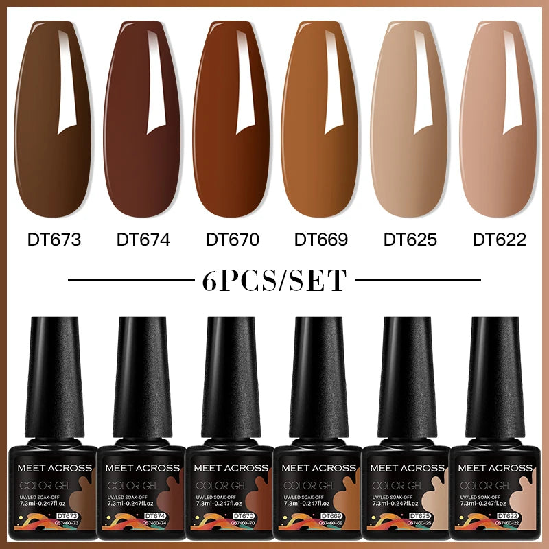 6pc Nail Gel Polish Set