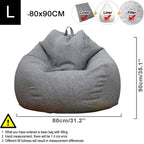 Washable Linen Bean Bag Chair / Filling