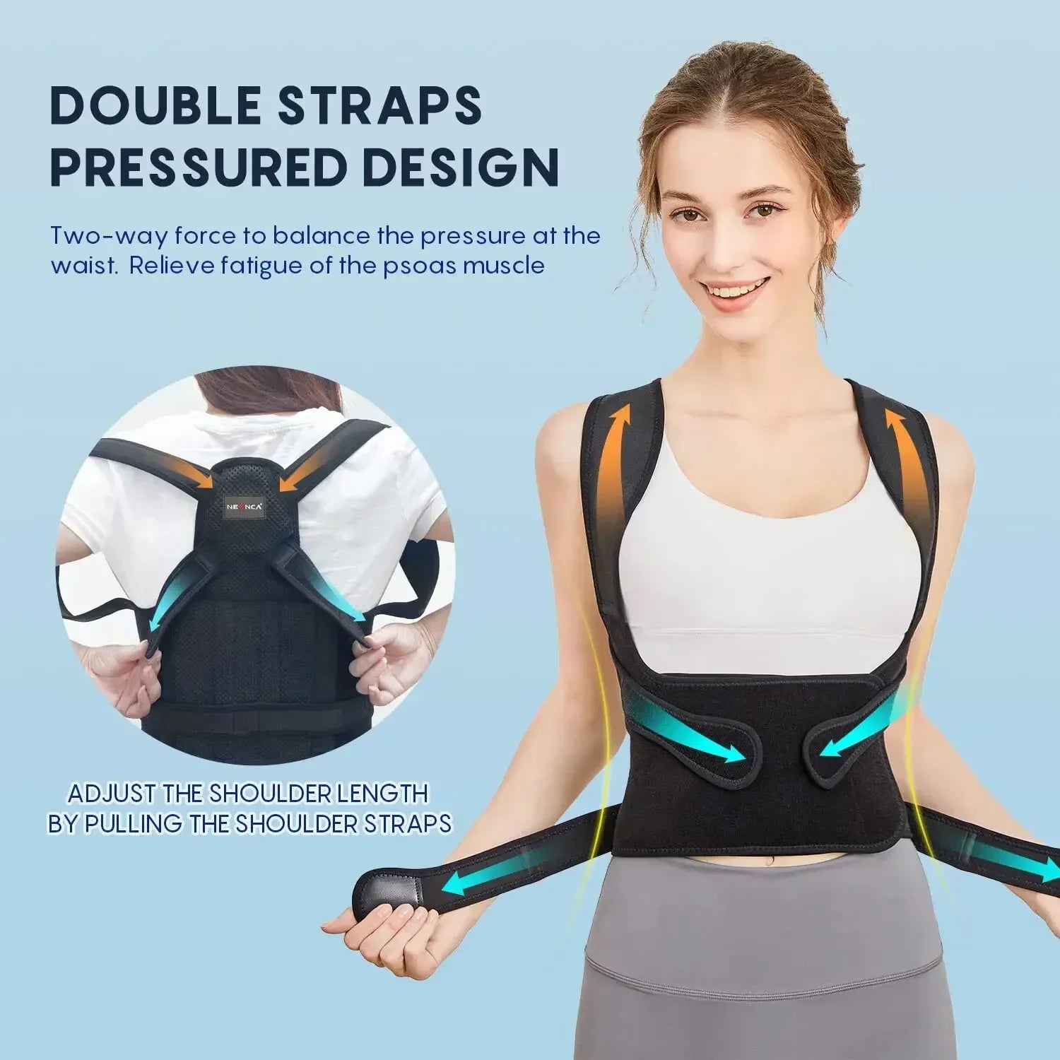 Posture Corrector, Adjustable Spinal Brace