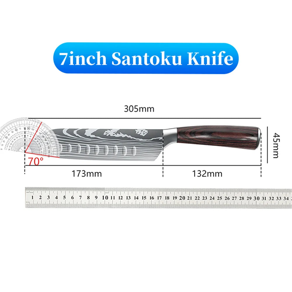9 types Stainless Steel Kitchen Knife