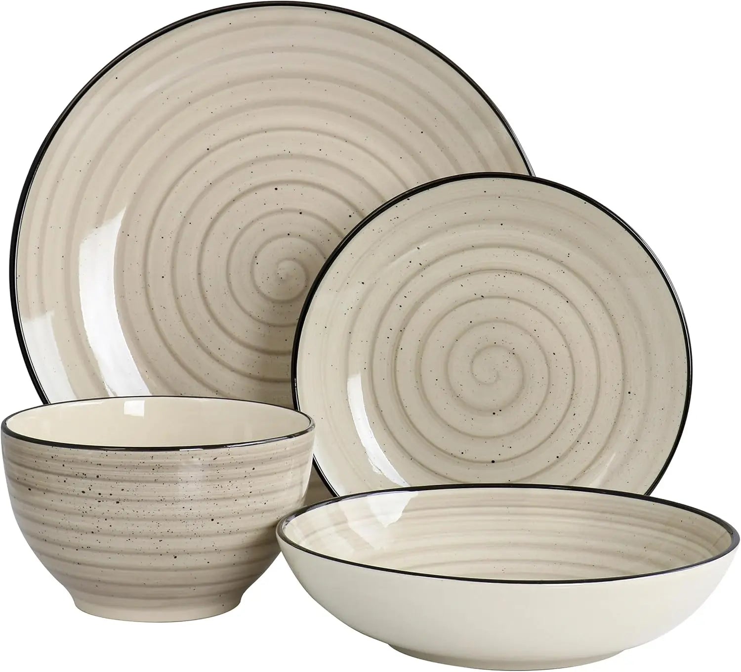 24-Piece Stoneware Dinnerware Set