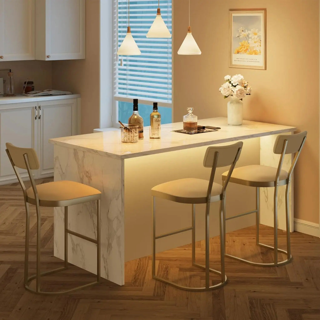2Pcs Counter Height Bar Stools Set
