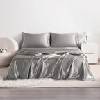 4pcs Satin Bed Sheet Set, Hypoallergenic