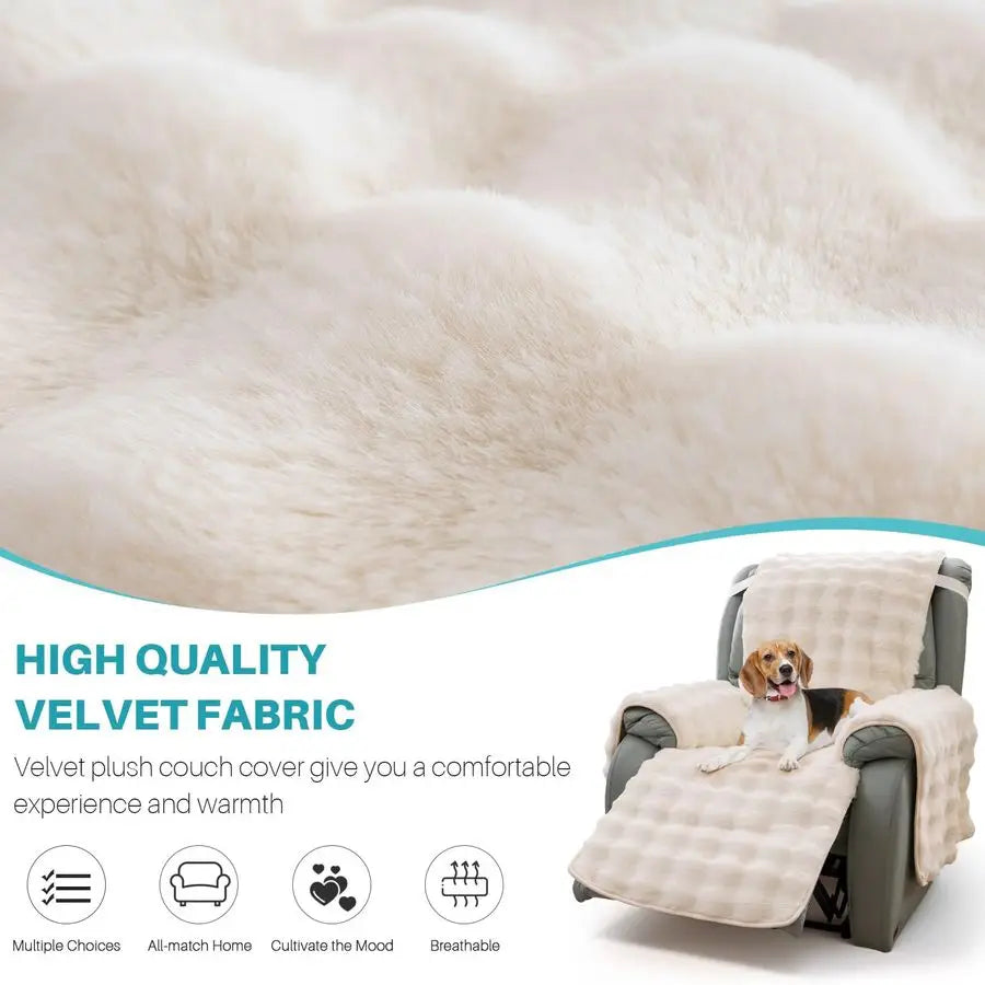 Thick Rabbit Recliner Slipcover 23 Inches Covers