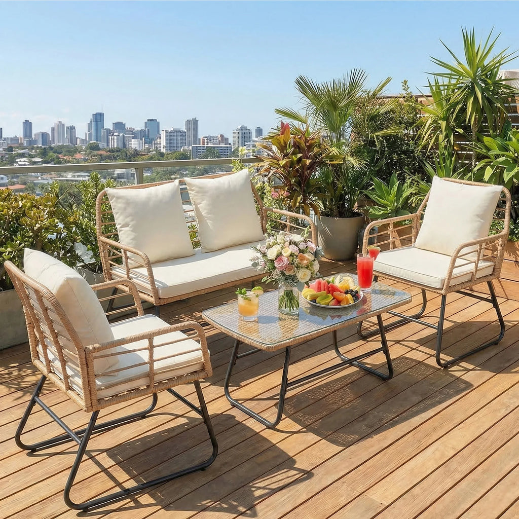 Outdoor Wicker Patio Furniture/ Set 4 pc