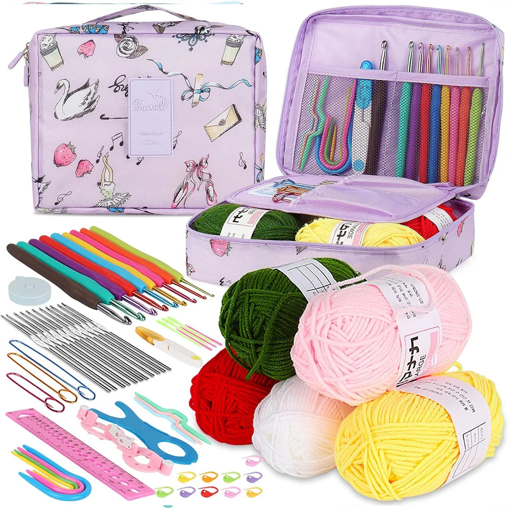Yarn , Steel Needles Crochet Kit for Beginners