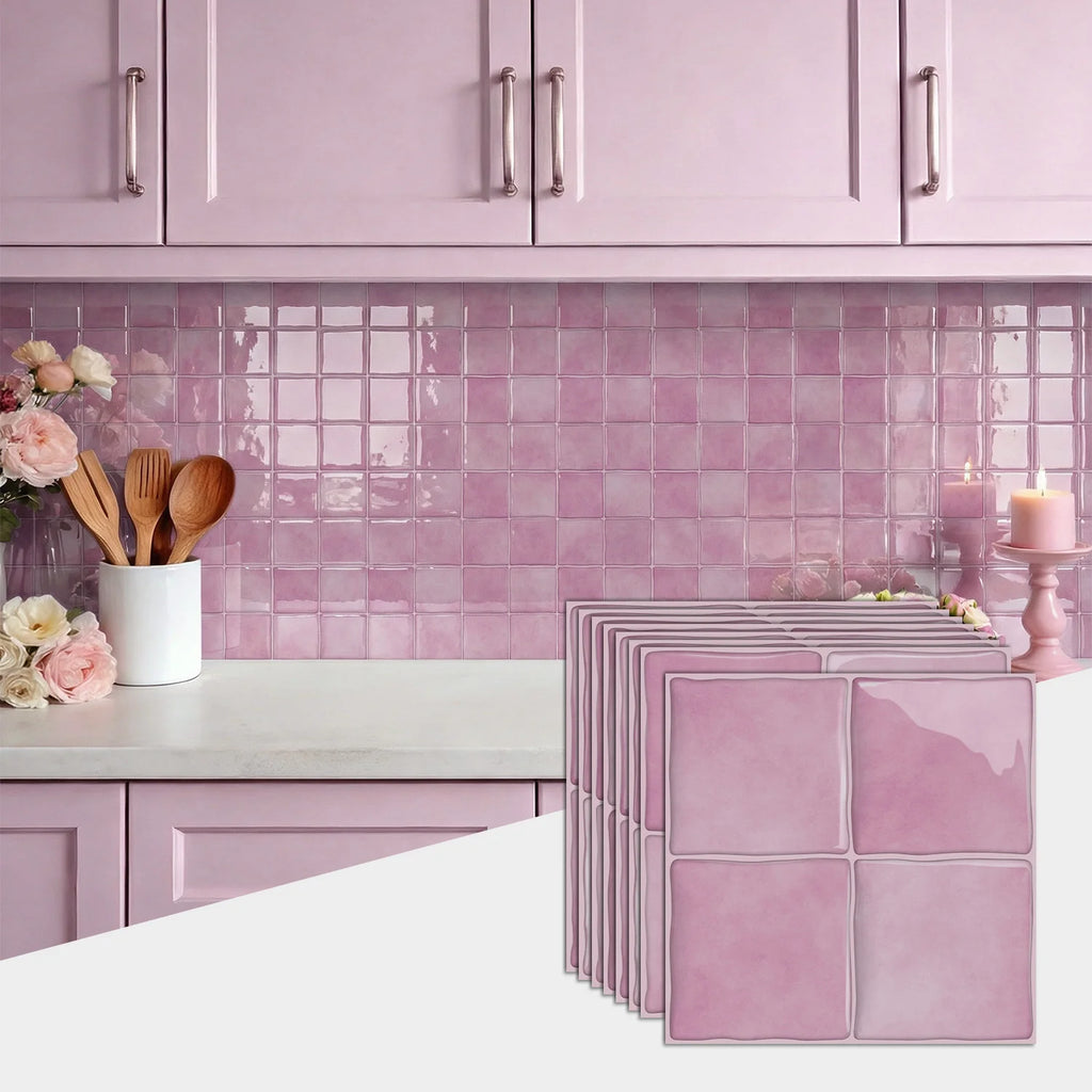 Pink Wall, Self-Adhesive Tile