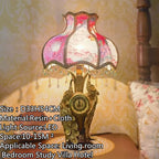European Clock Peacock Lamp
