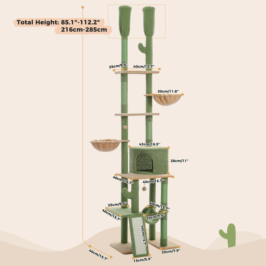 Cactus Cat Tree Floor/ Ceiling Tower