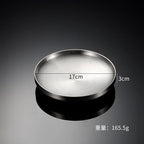 Thick Stainless Steel Round Dinner Plate