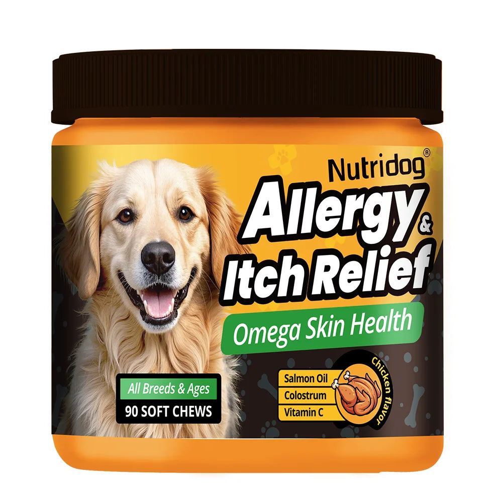 Dog Itch Relief Chews Omega-3  90 PCS/Bottle