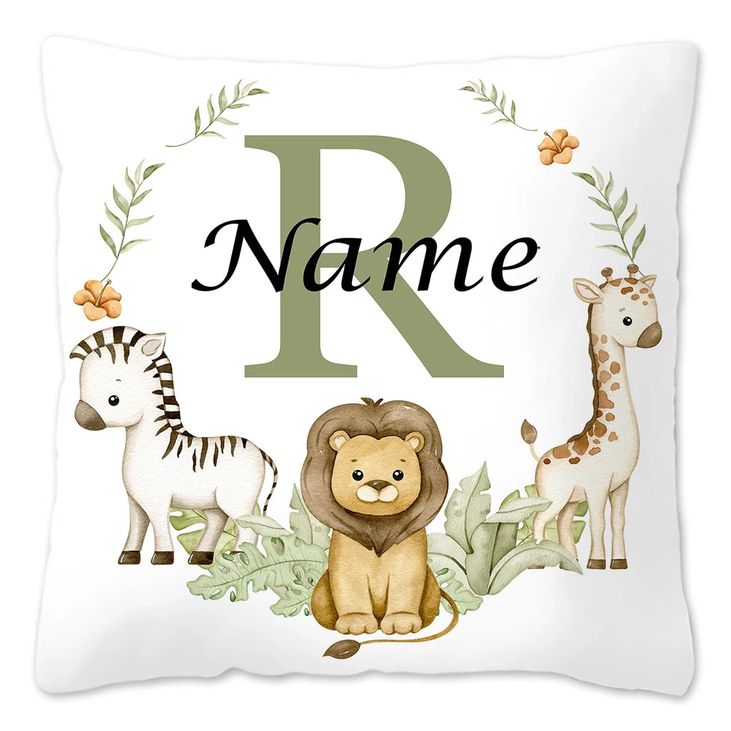 Animal with Name Pillow Case, Personalized