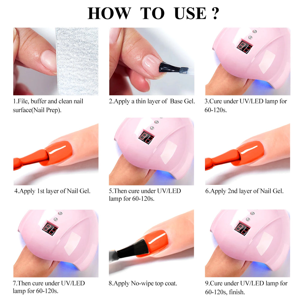 7pc Nail Gel Polish Set