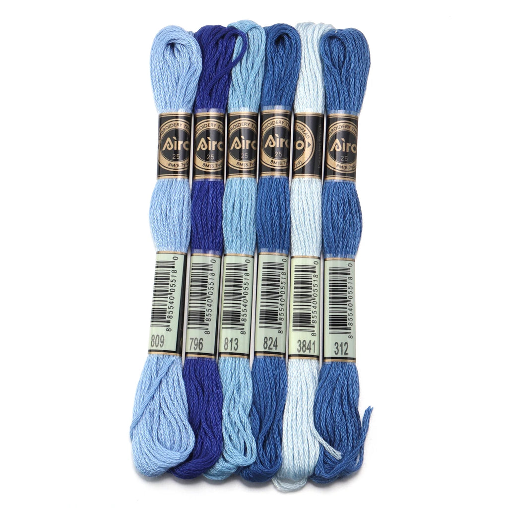6pcs/lot Colorful Polyester Embroidery Thread
