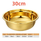 Round Golden Stainless Steel Colander