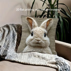 1pc Rabbit Pillowcase with Zipper Closure