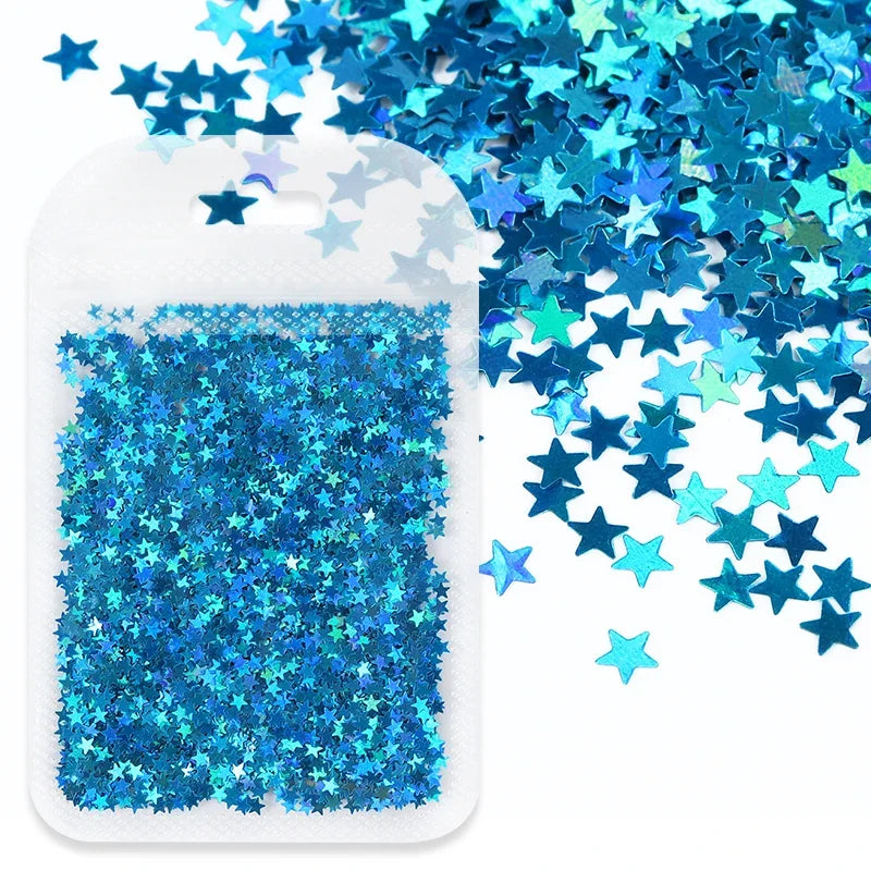 Holographic Stars Glitter For Epoxy Resin