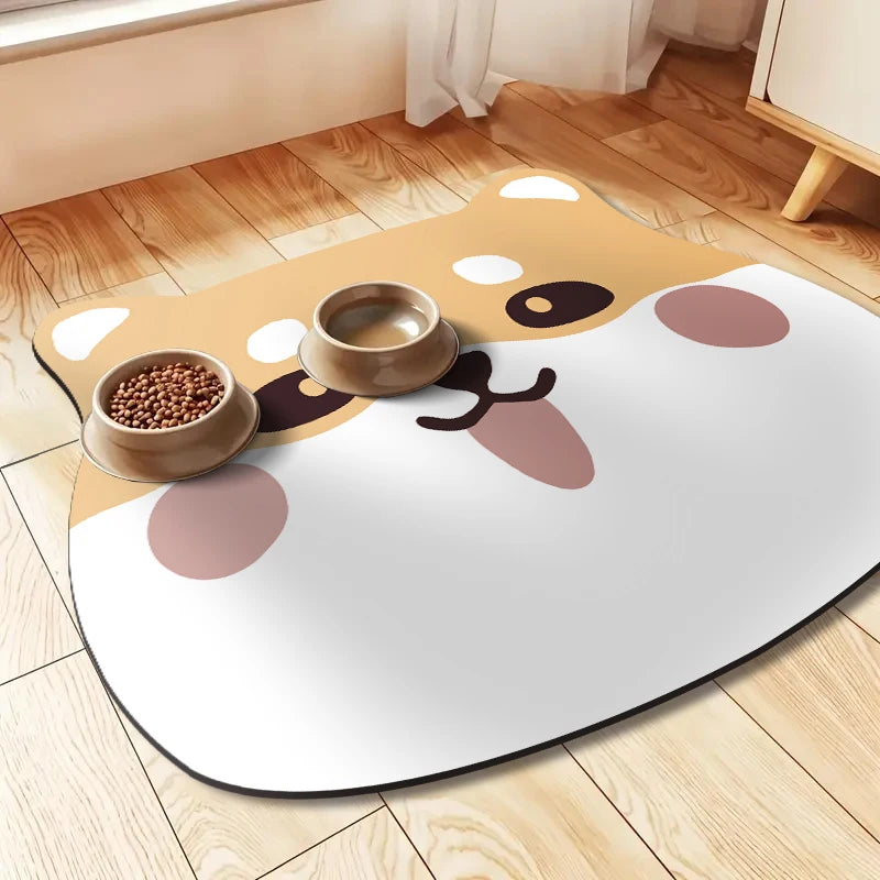 Simple pet feeding mat