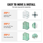 Walk-in Greenhouse with Shelves, Doors ,windows, Frame