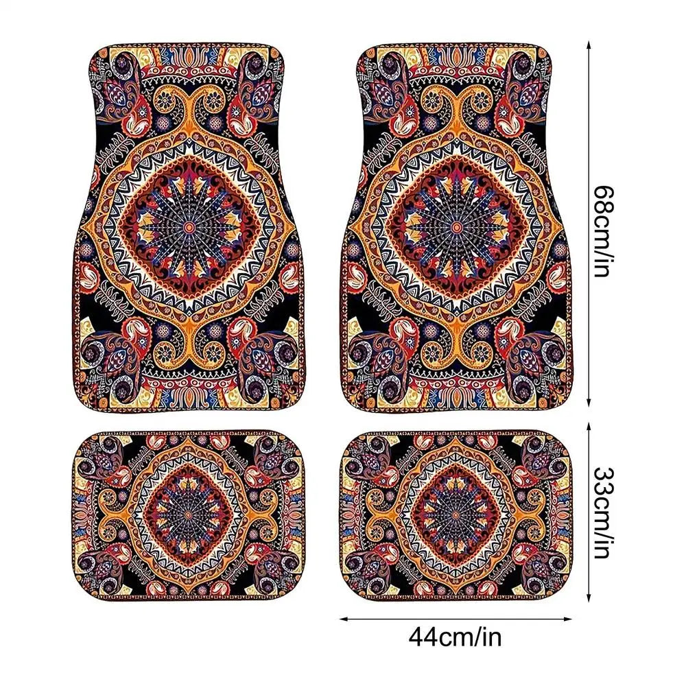 4Pcs/set Bohemian Car Mats