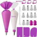 Silicone Piping Bags and Tips Set