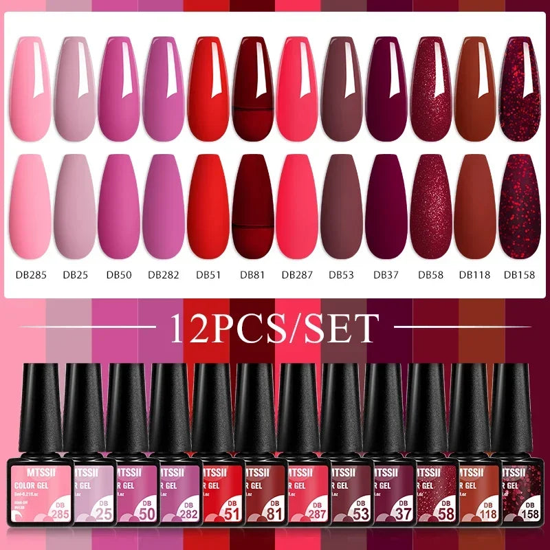 12pcs Gel Nail Polish Set
