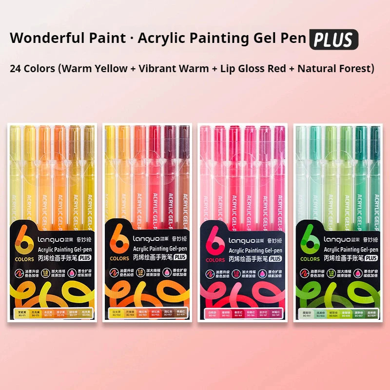 6/24/36/54/72/90 Colors Acrylic Painting Pens