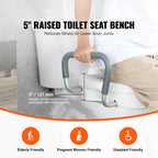 Raised Toilet Seat  Round , Elongated Toilet, Twist Lock