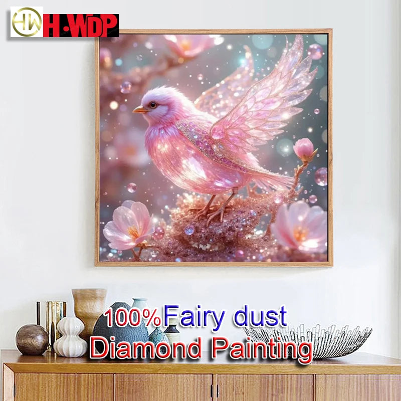 Diamond Painting Kits Pink Bird