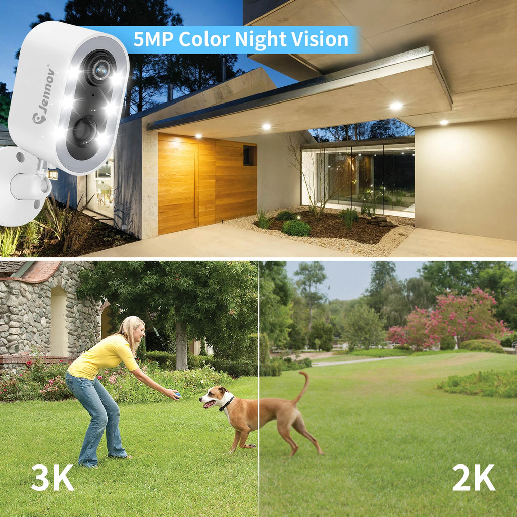 Security Camera WiFi Battery Powered, Two-Way Talk
